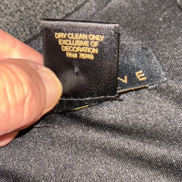 Arden B black beaded low v neck mini dress medium - Picture 4 of 9